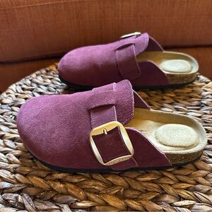 Project Cloud Big Buckle Clogs in Berry Crush size 7